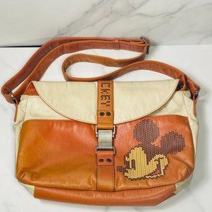 Vintage 1923 Trademark Disney Mickey Mouse Leather Shoulder Bag Rare